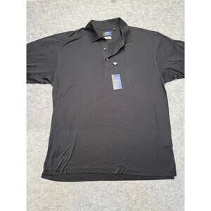 Callaway Golf Black Performance Polo Shirt L PepsiCo Embroidered Logo Stretch